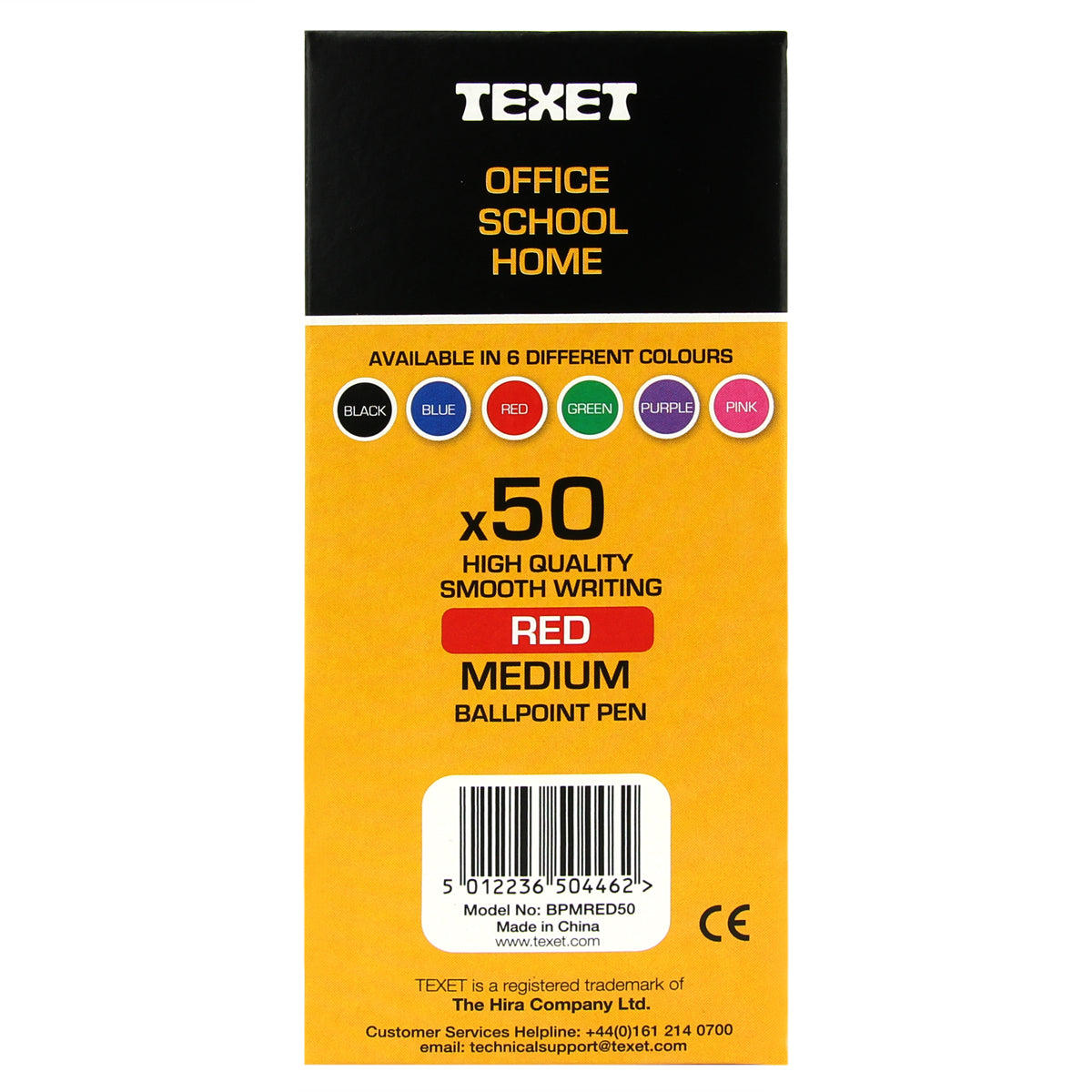 Economy Ballpoint Pen Red, Pack of 50