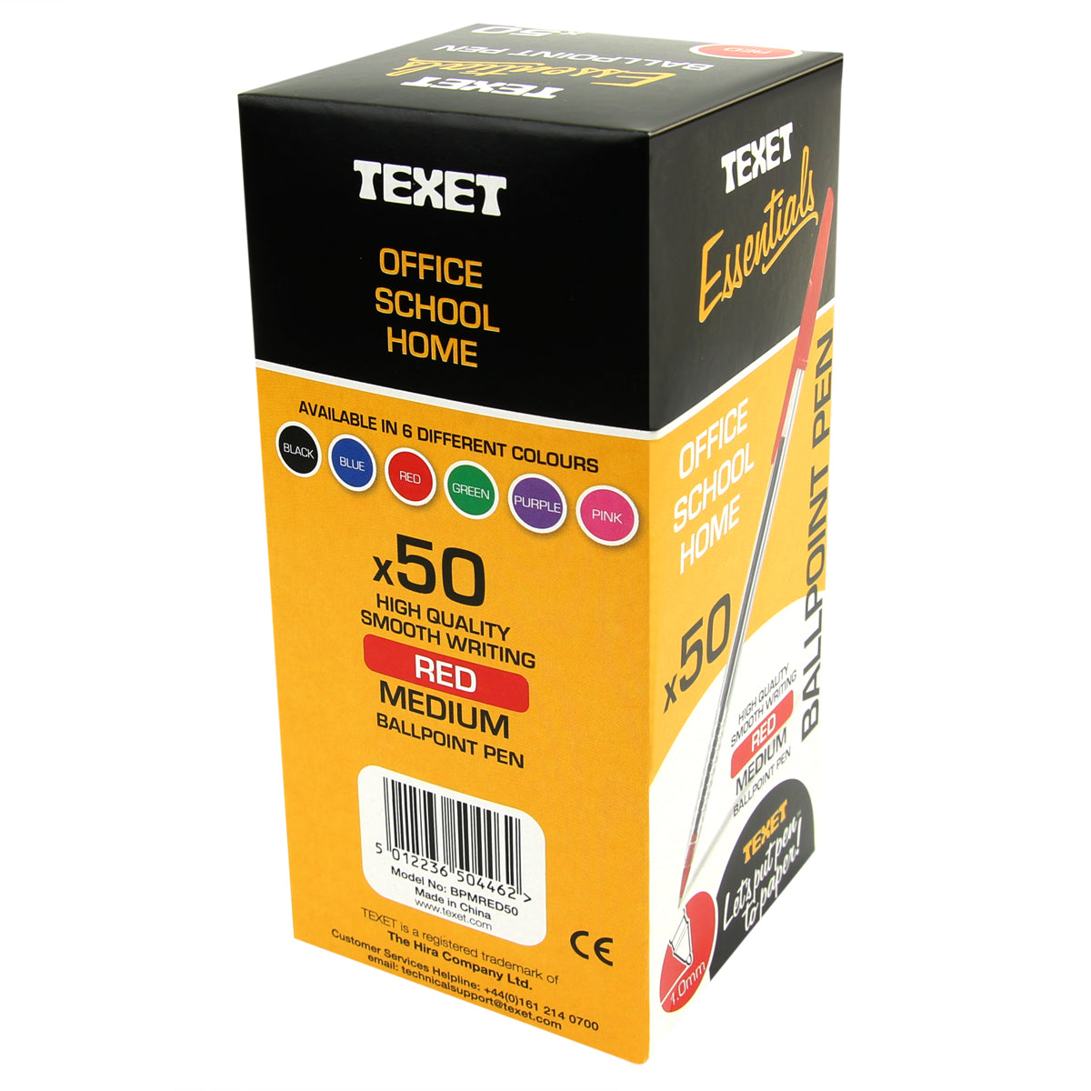 Economy Ballpoint Pen Red, Pack of 50