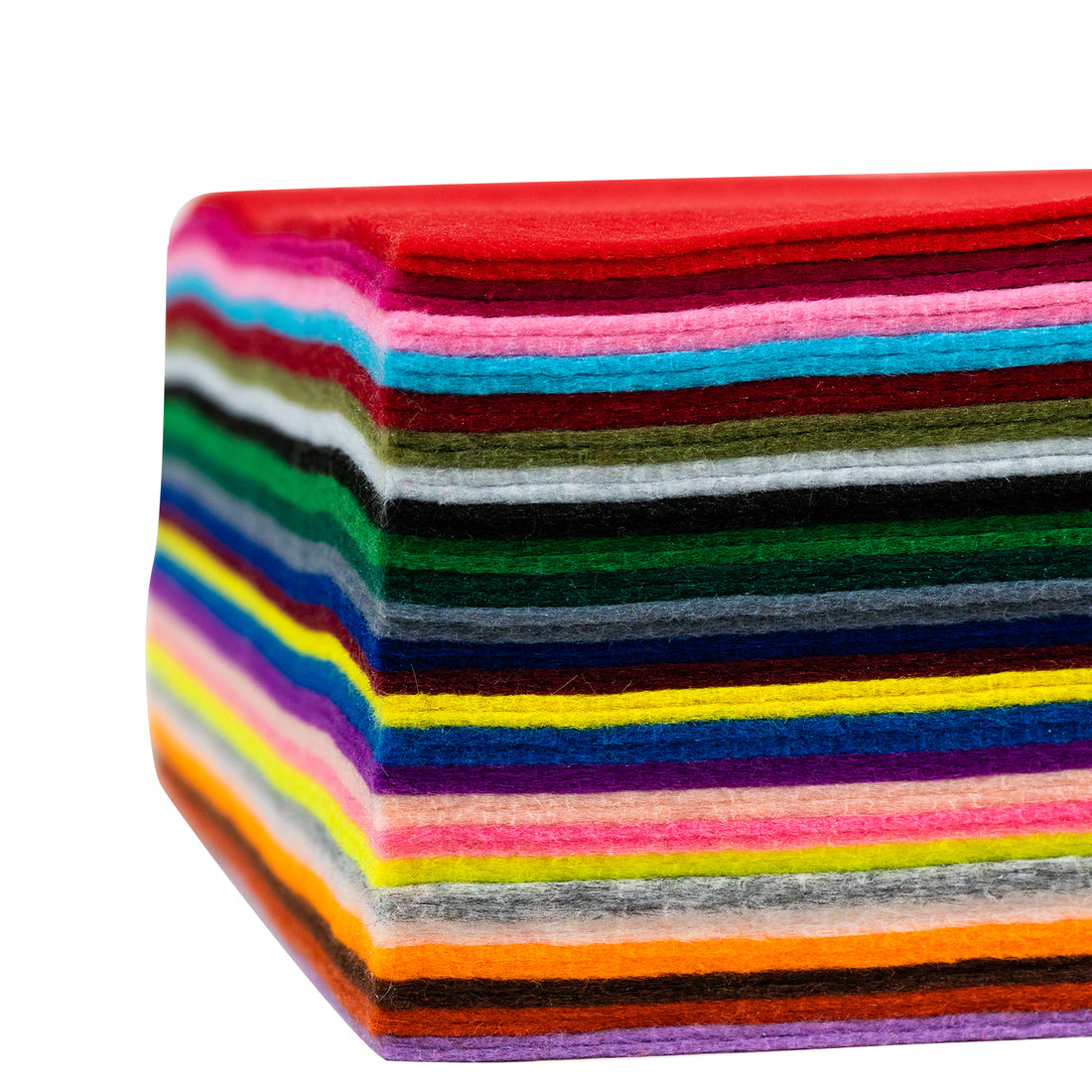 Bright Coloured Felt Sheets 22 x 22cm, Pack of 50