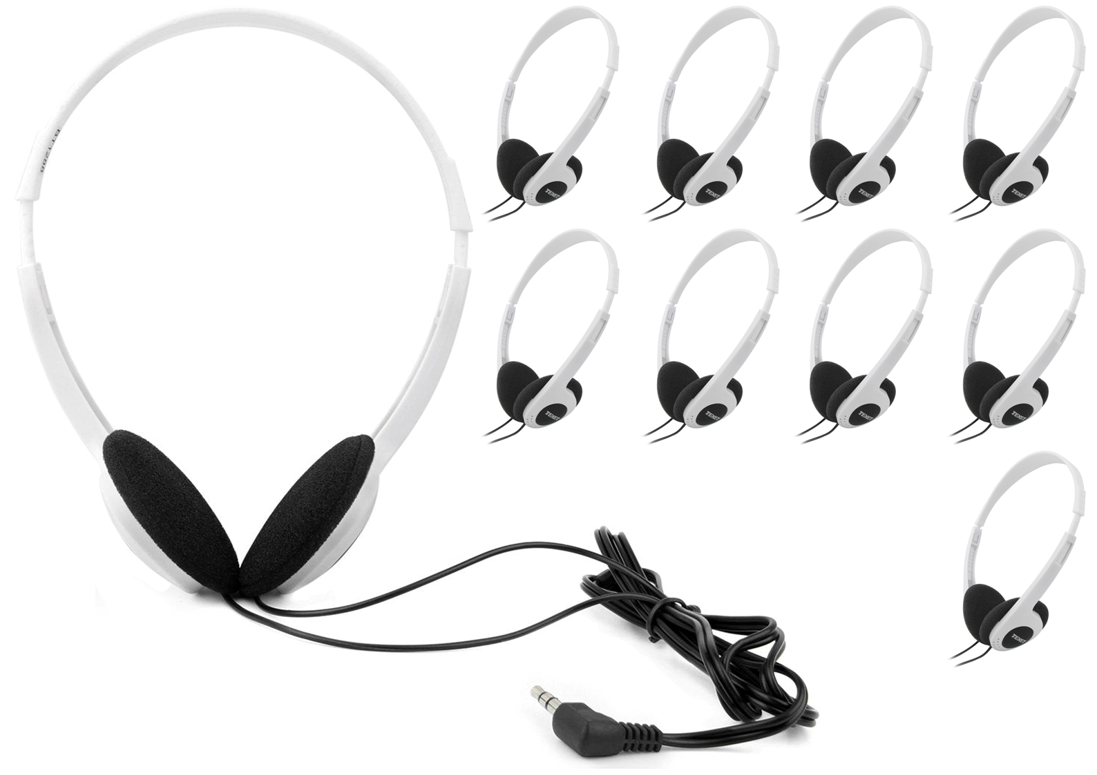 Lightweight Headphones, Pack of 10