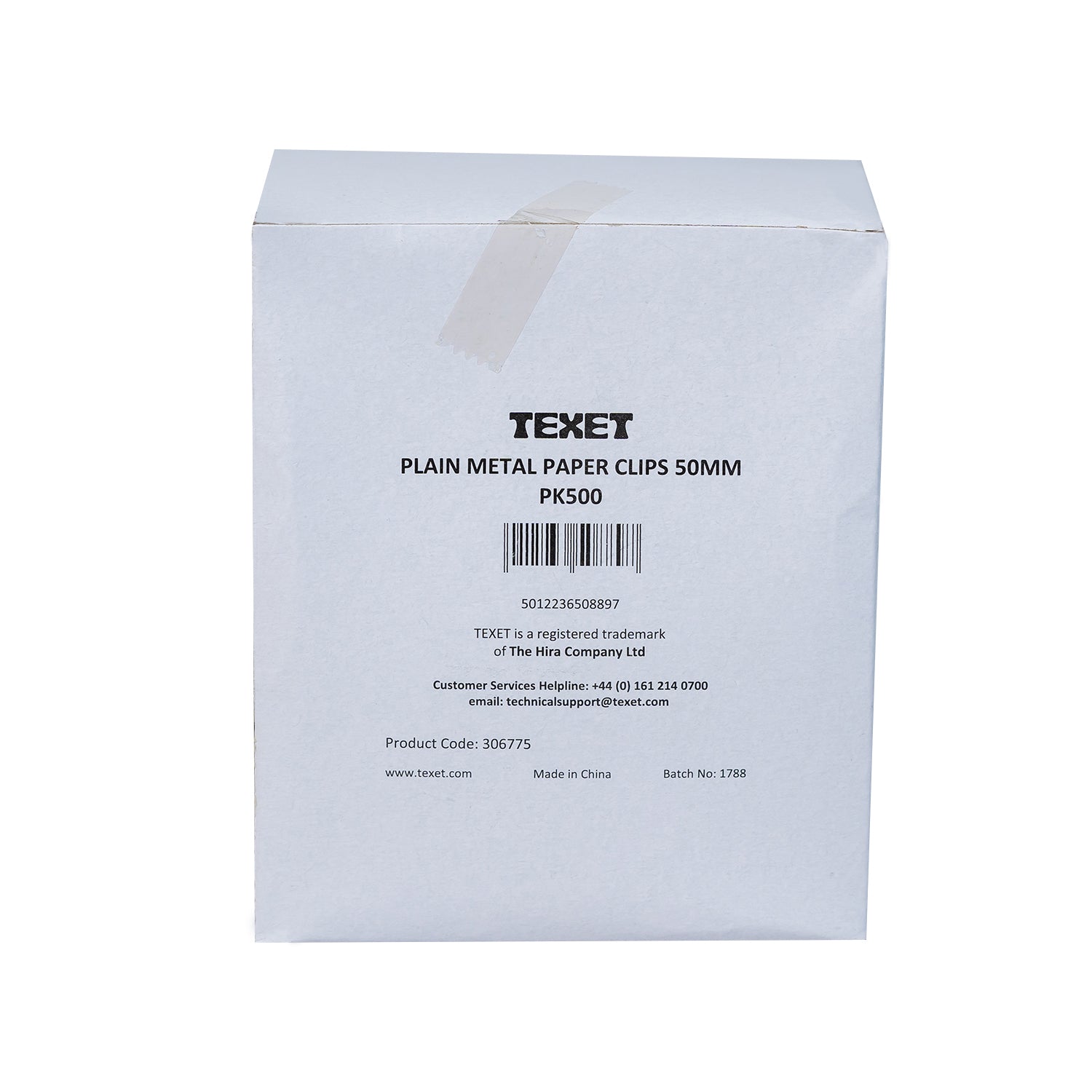 50mm Plain Metal Paper Clips, Pack of 500