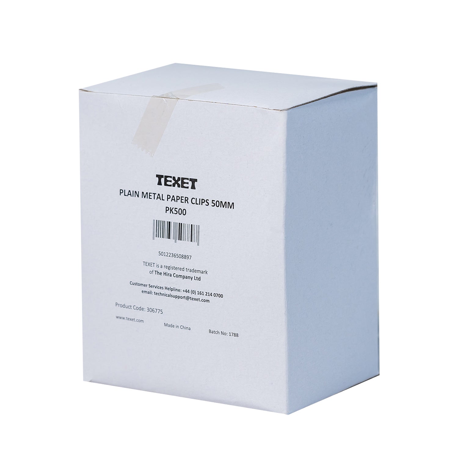 50mm Plain Metal Paper Clips, Pack of 500