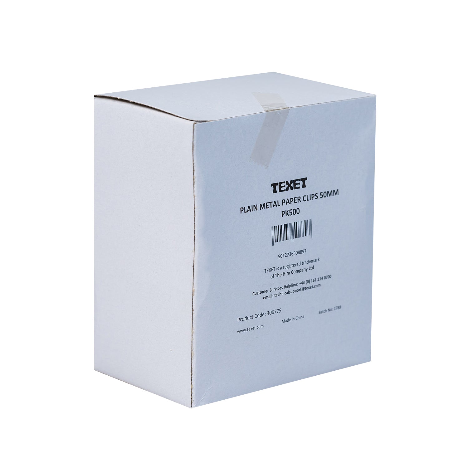 50mm Plain Metal Paper Clips, Pack of 500