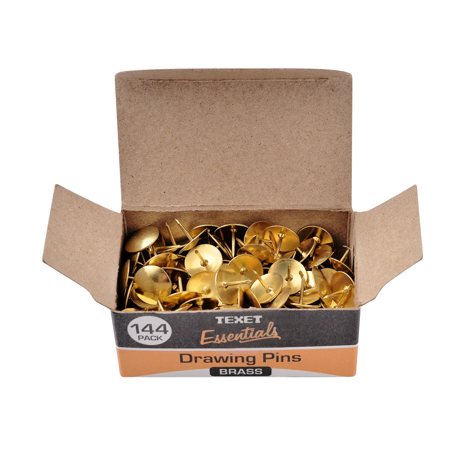 12mm Brass Drawing Pins, Pack of 144