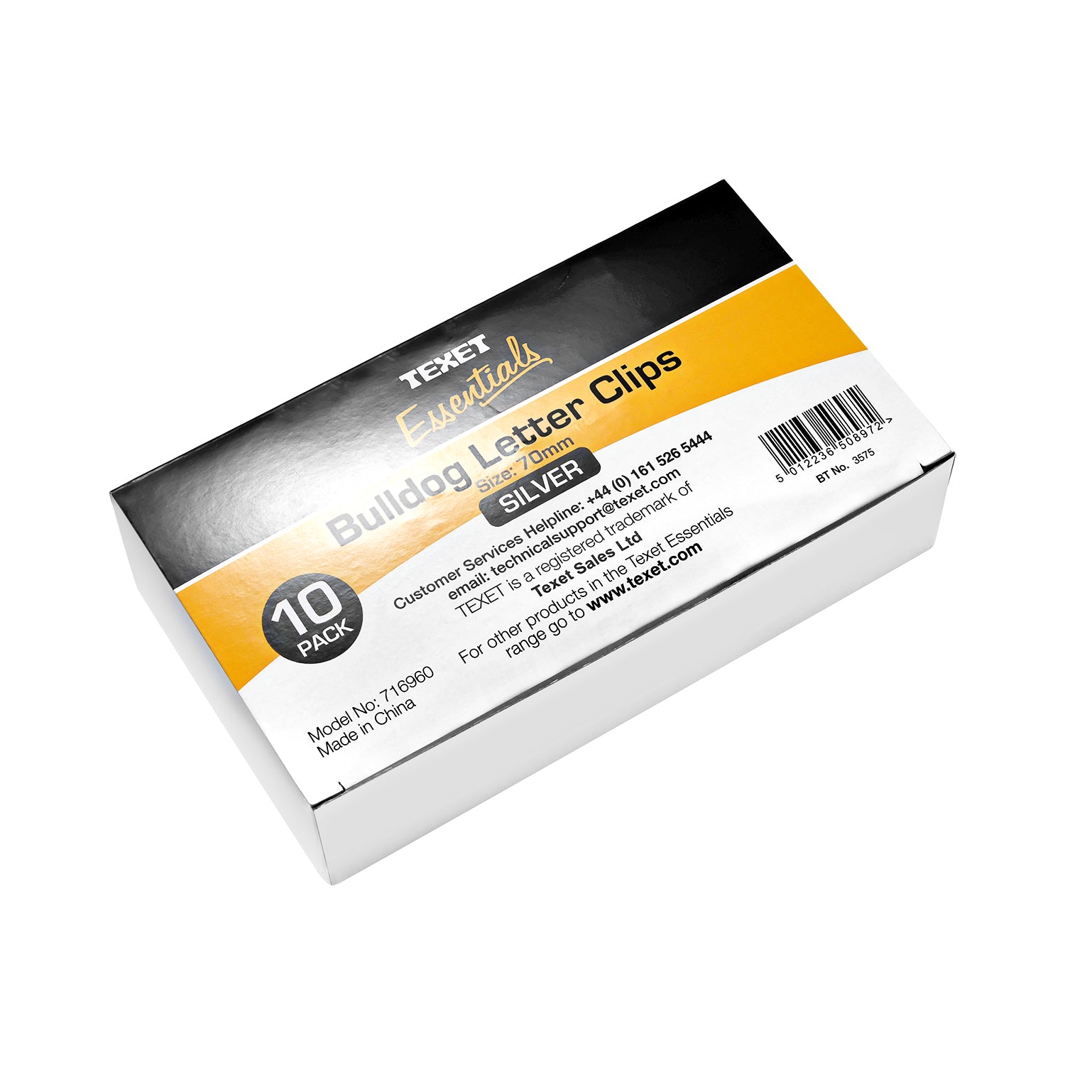 70mm Bulldog Letter Clips, Pack of 10