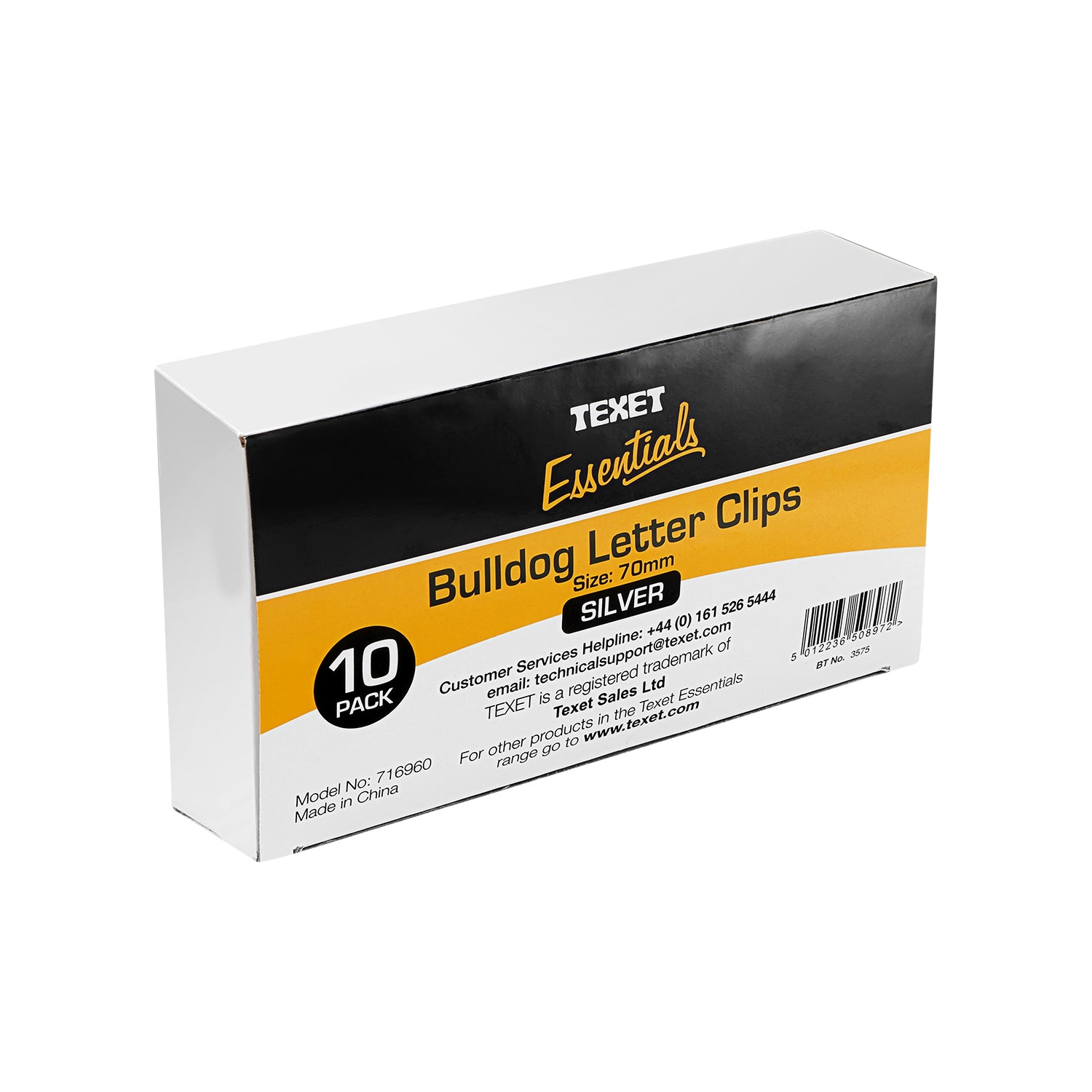 70mm Bulldog Letter Clips, Pack of 10