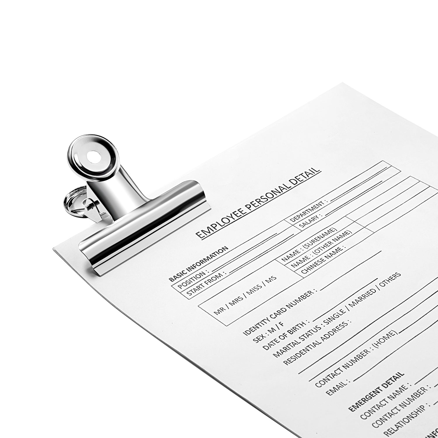 70mm Bulldog Letter Clips, Pack of 10