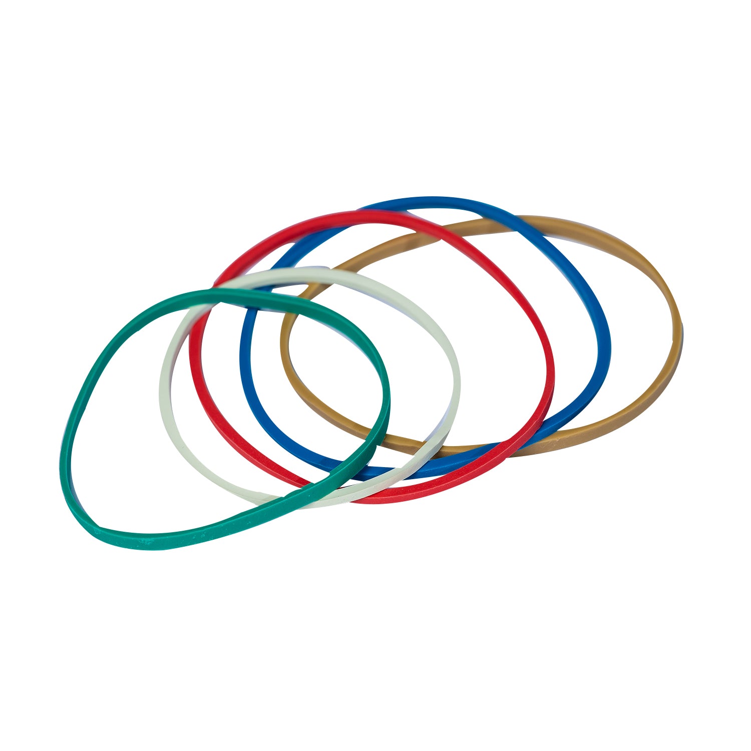 Rubber Bands – Assorted Sizes & Mixed Colours, 75g Tub