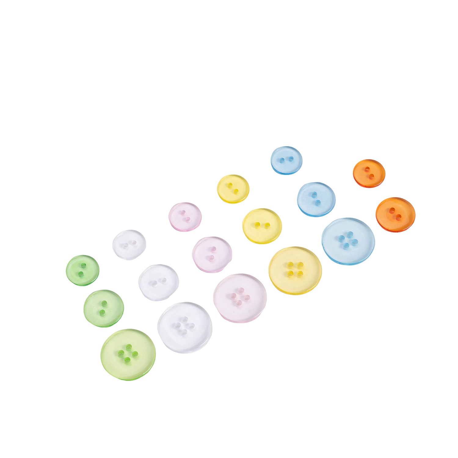 Assorted Coloured Buttons, Pack of 100