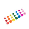 Wooden Coloured Buttons Assorted Size, Pack of 360