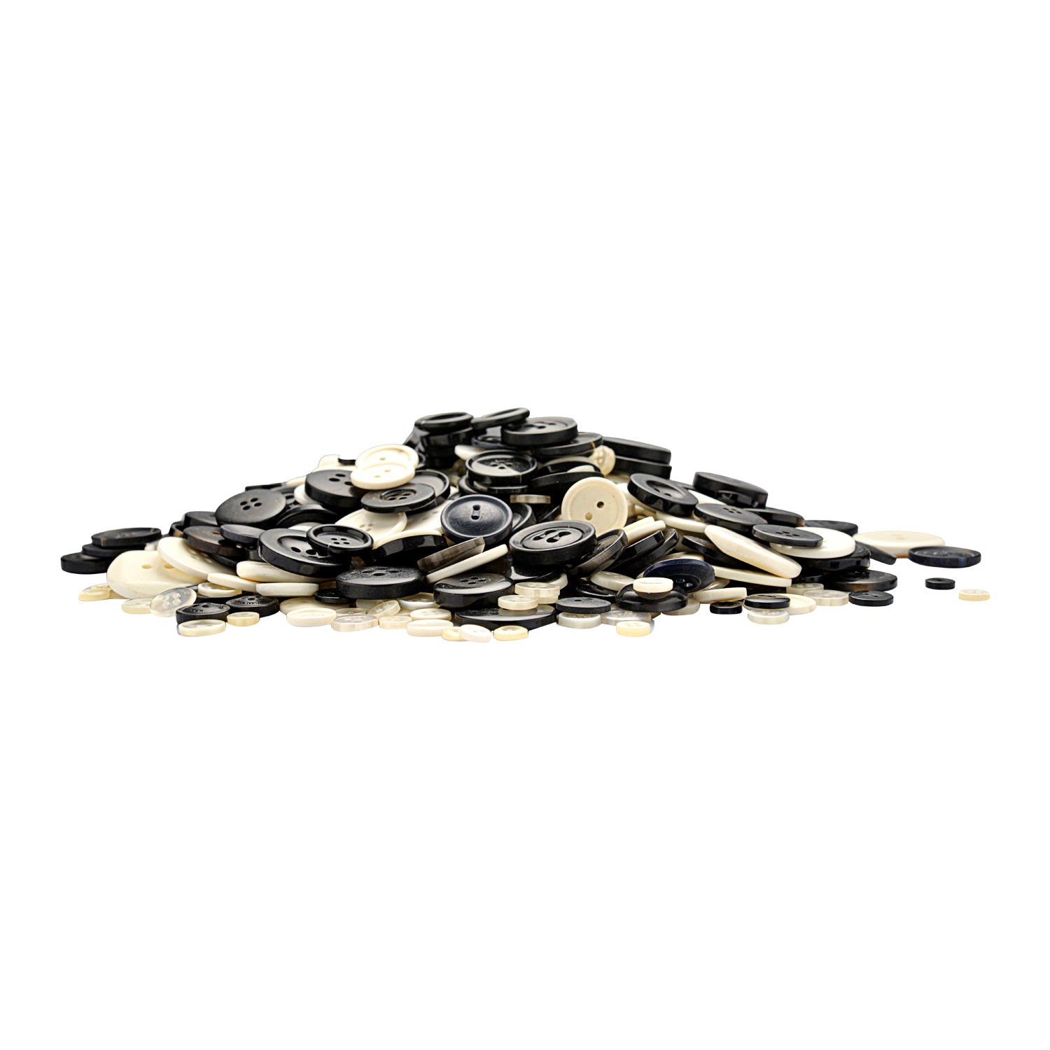 Craft Buttons Black and White 500g