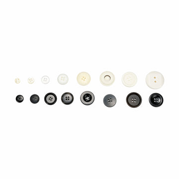 Craft Buttons Black and White 500g