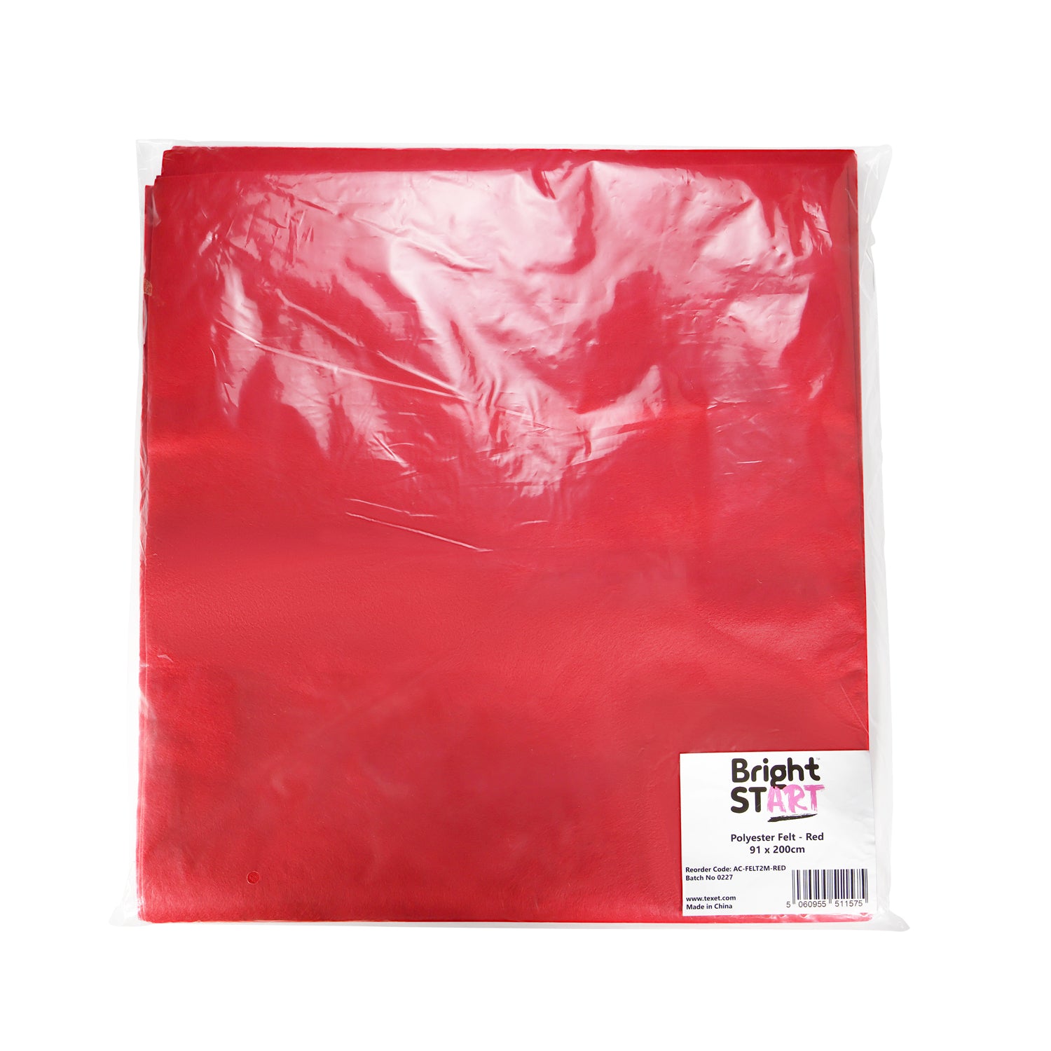 Felt Polyester 910mm x 2m, Red