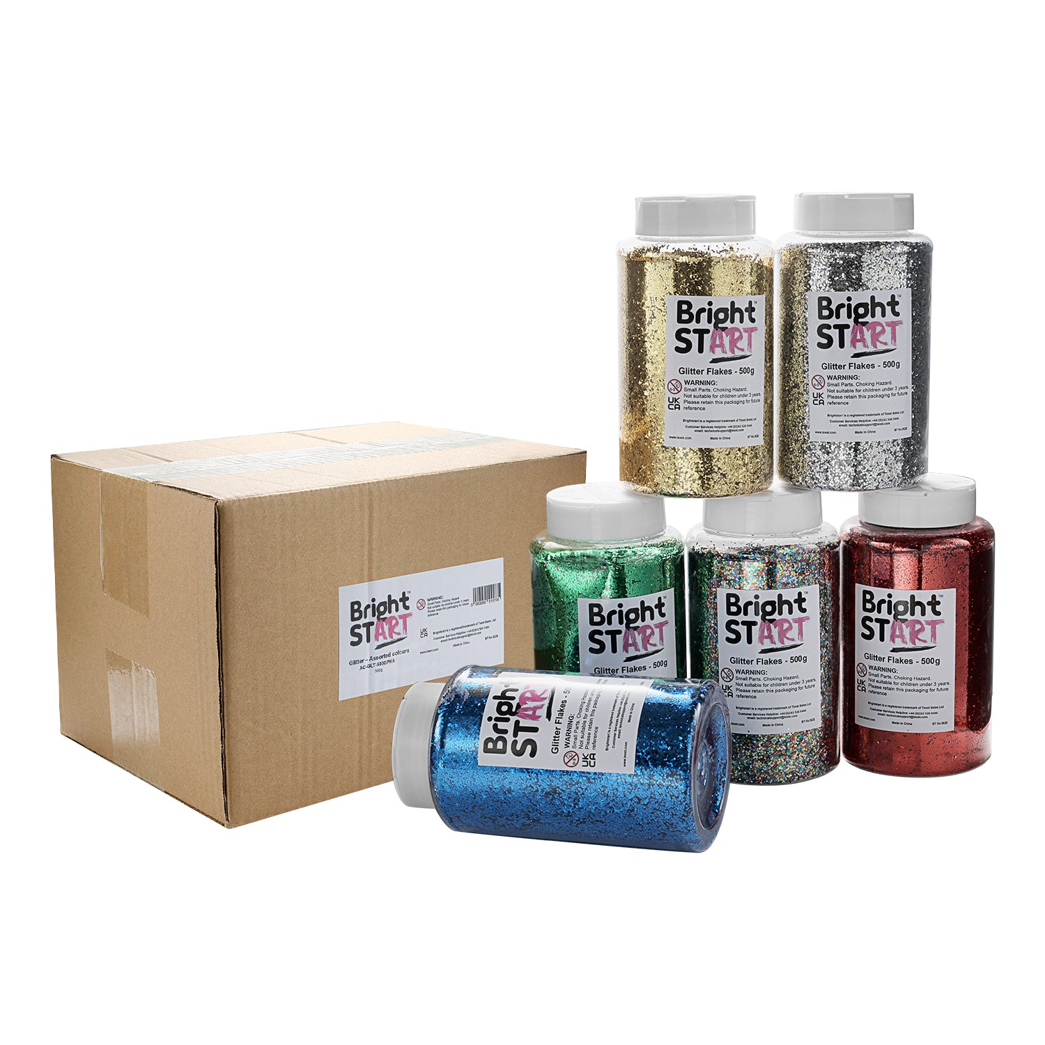 Glitter Assorted 6 Colours 500g