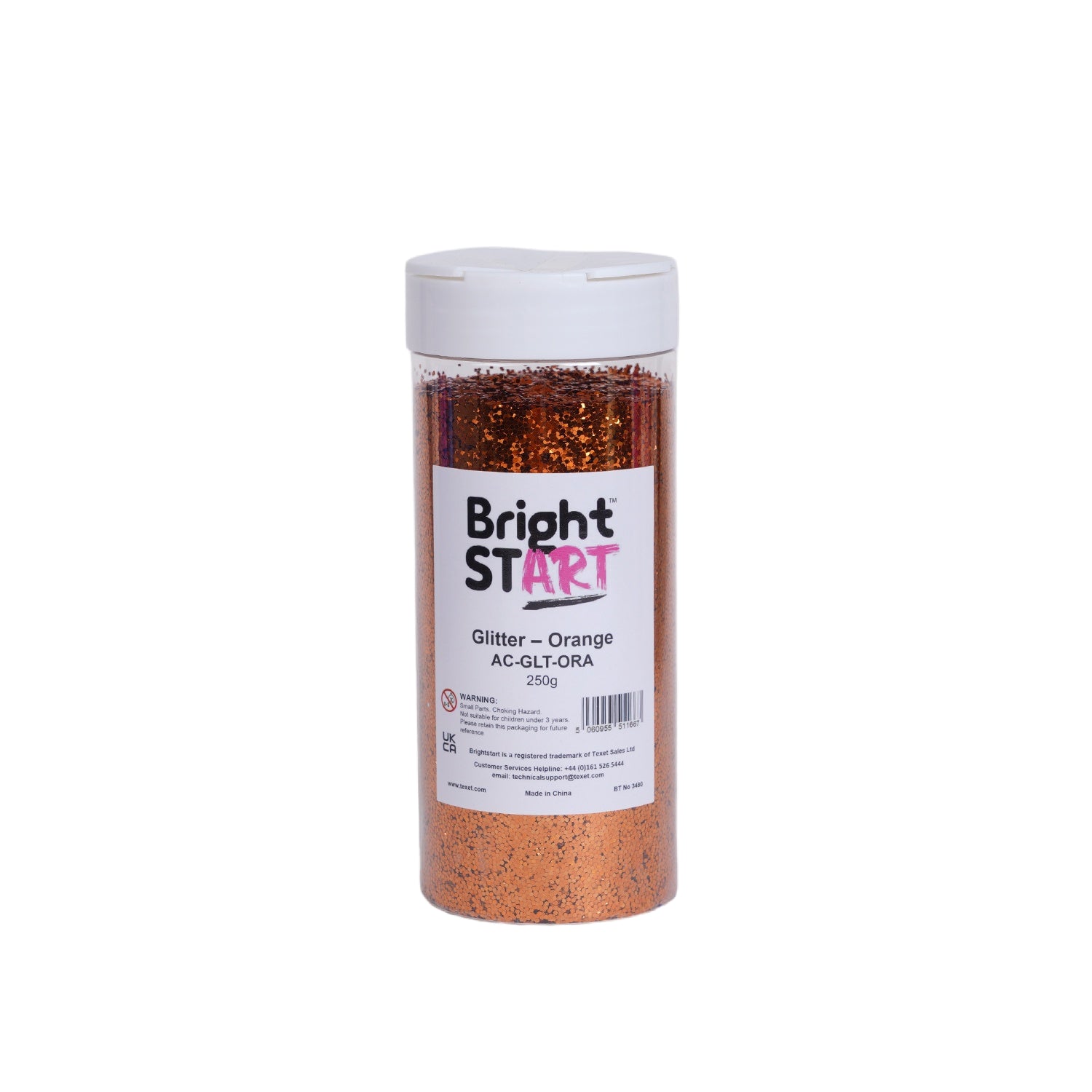 Glitter - Orange, 250g