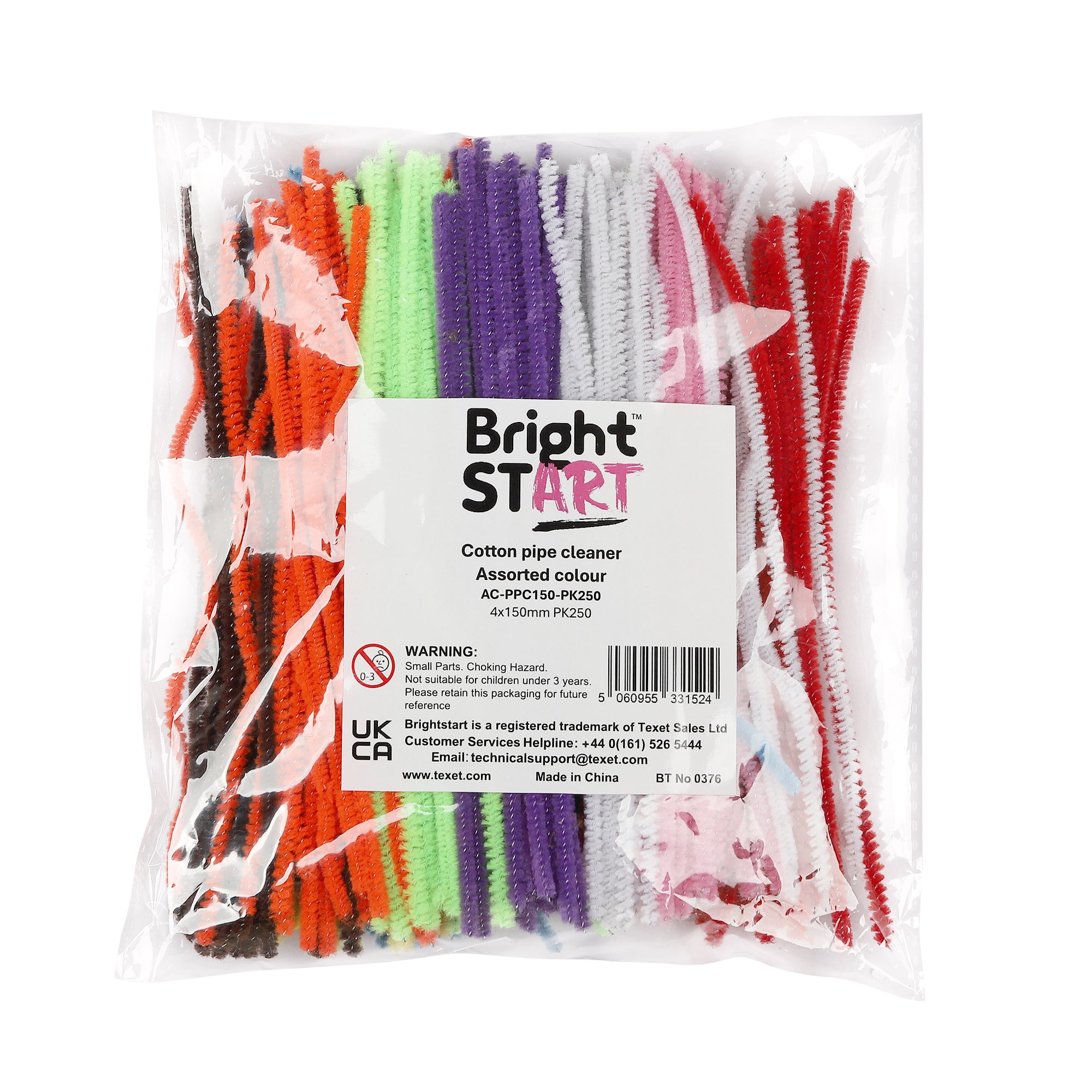 Cotton Pipe Cleaner 4x150mm, Pack of 250
