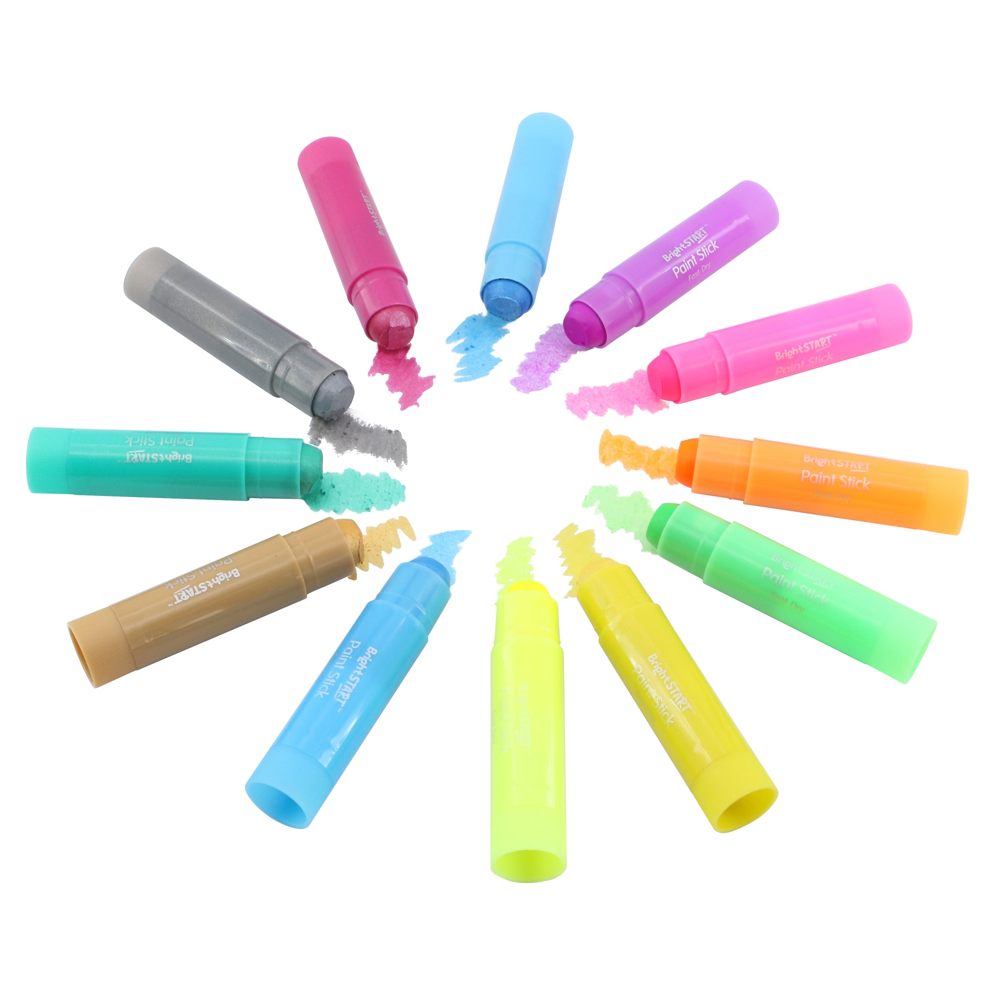 Metallic & Fluorescent Paint Sticks, Pack of 12