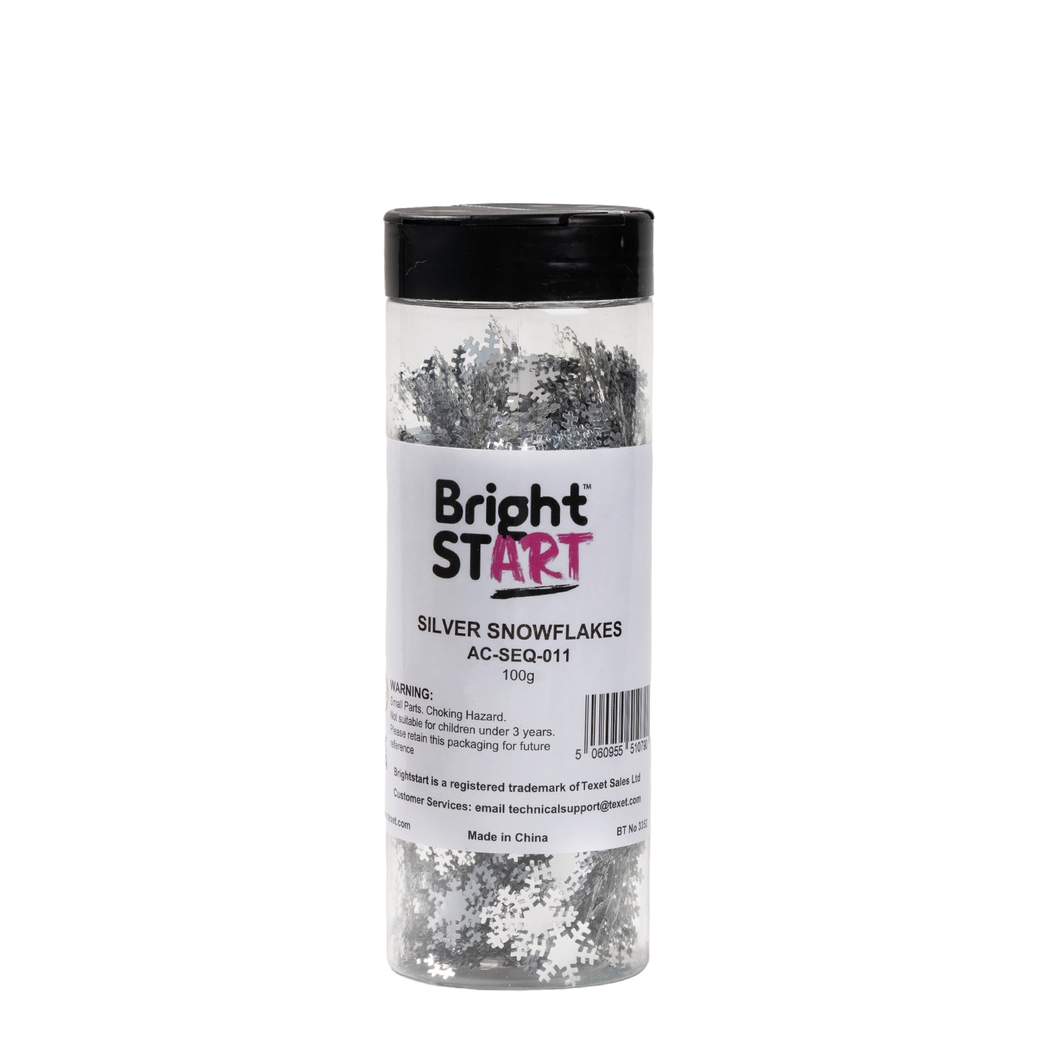 Silver Snowflakes Sequins 100g