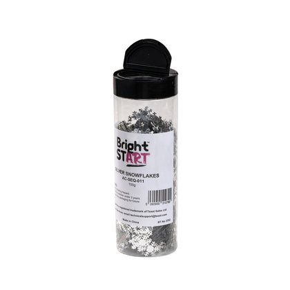 Silver Snowflakes Sequins 100g