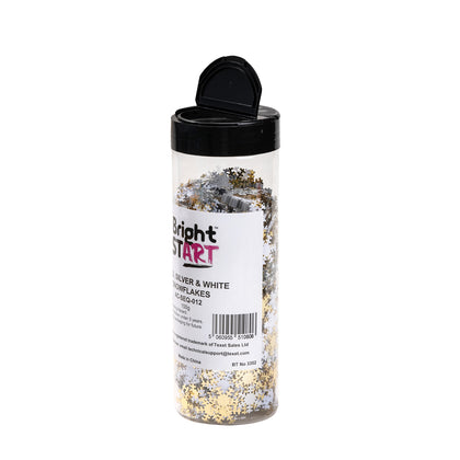 Gold, Silver and White Snowflakes Sequins 100g