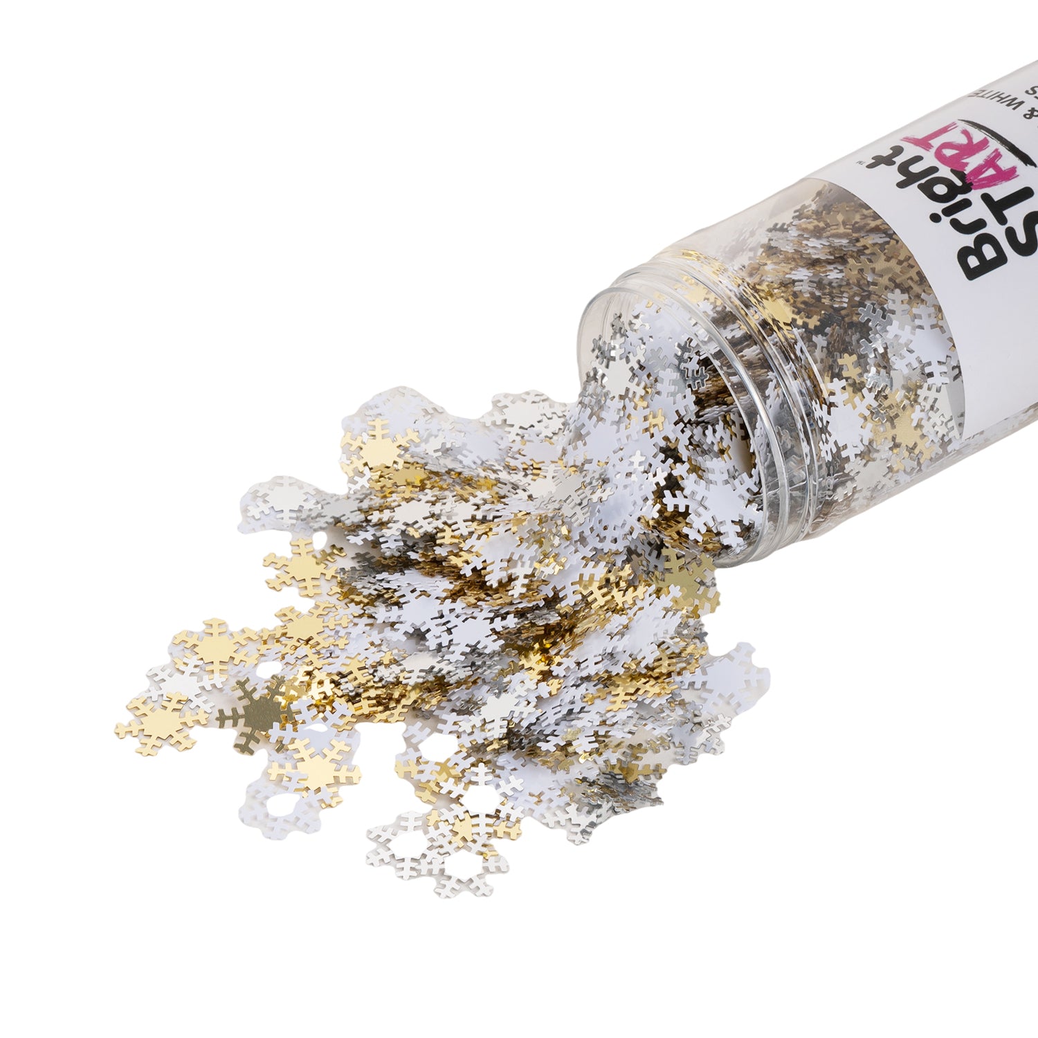 Gold, Silver and White Snowflakes Sequins 100g