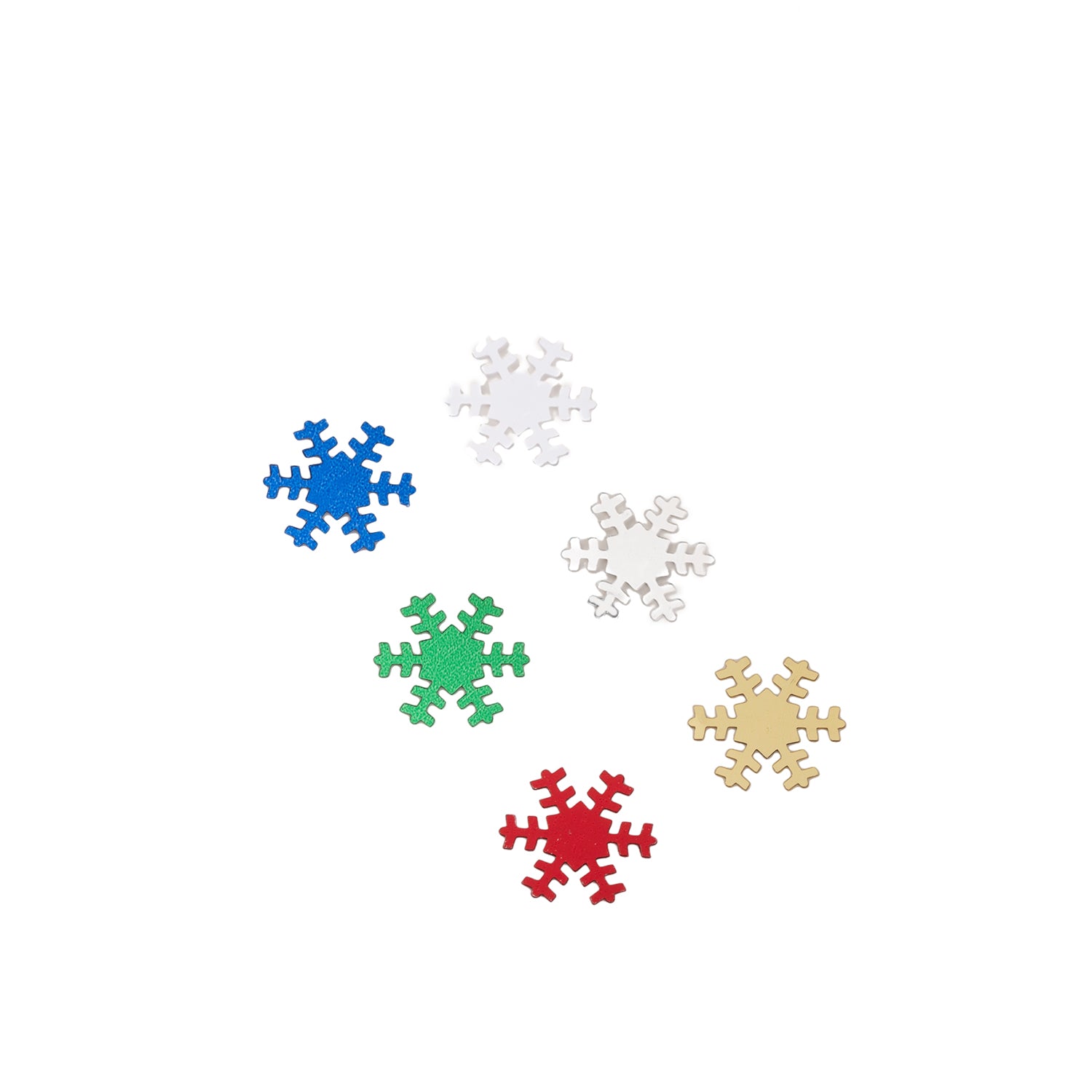 Assorted Colours Snowflake Sequins 100g