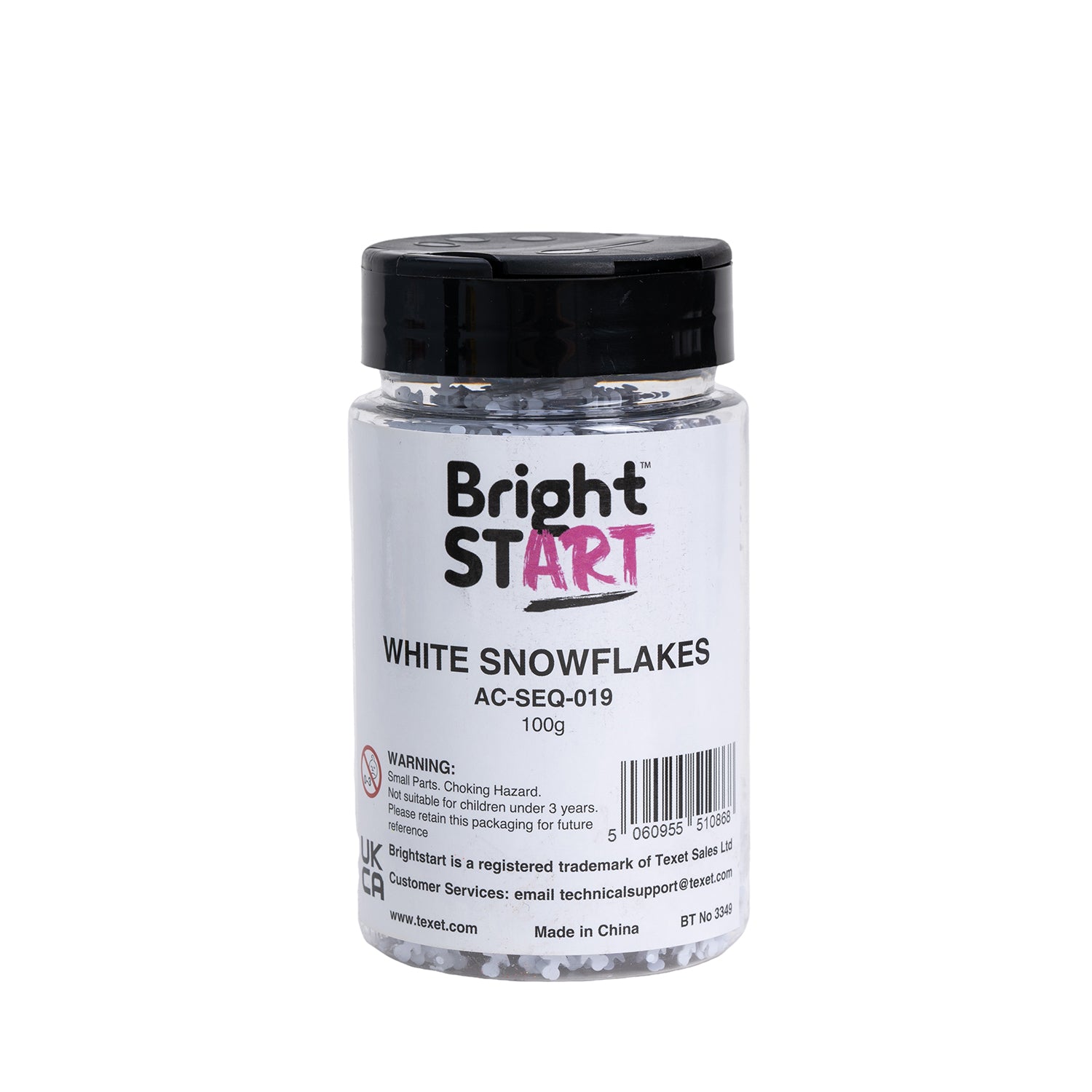 White Snowflakes Sequins, 100g