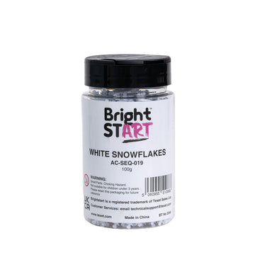 White Snowflakes Sequins, 100g