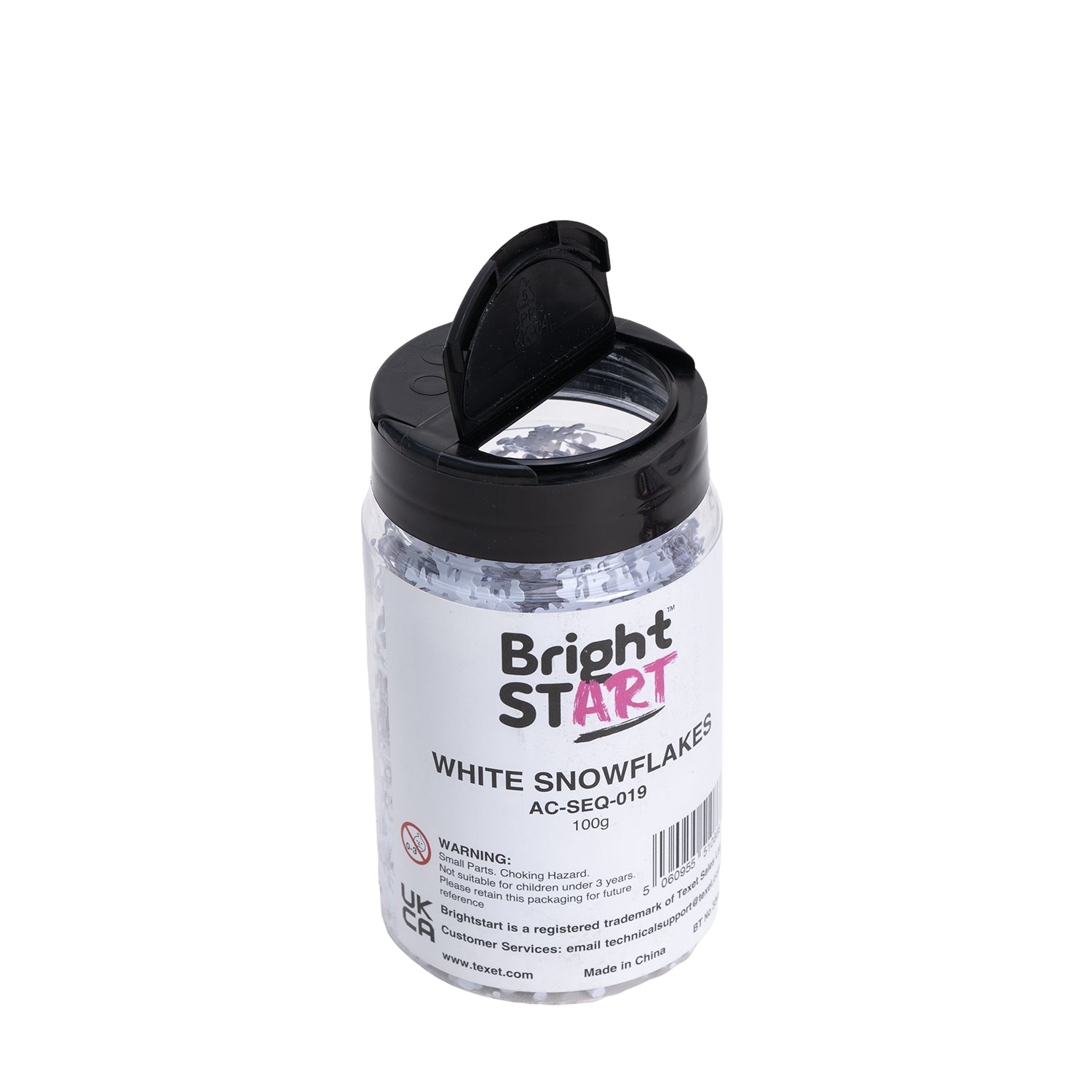 White Snowflakes Sequins, 100g