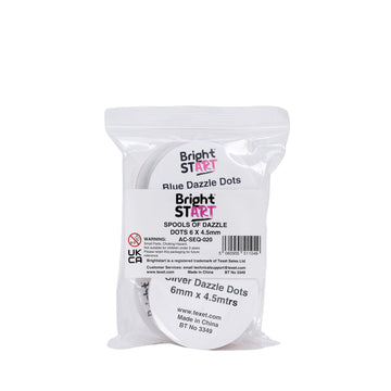 Spools of Dazzle Dots Sequins, 6mm (W) x 4.5m (L)