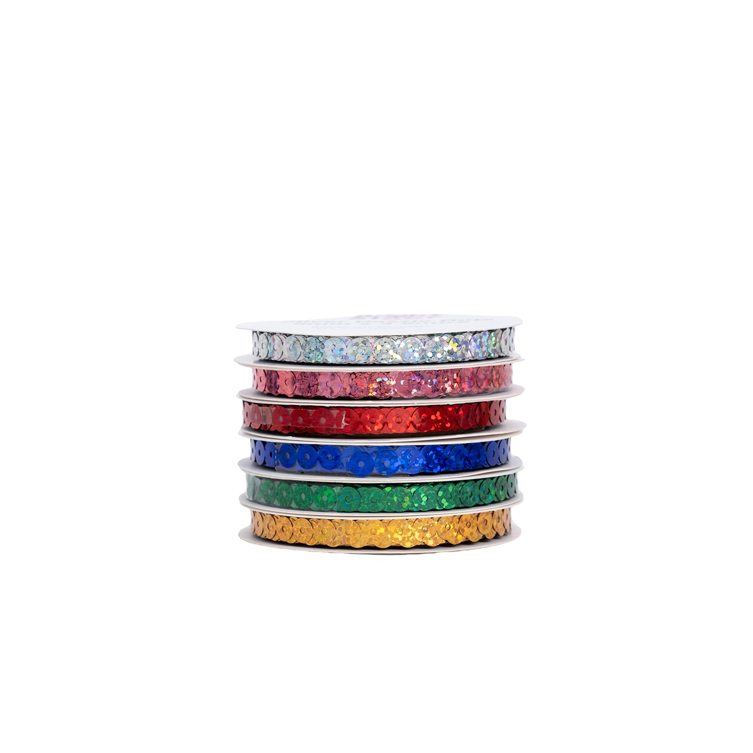 Spools of Dazzle Dots Sequins, 6mm (W) x 4.5m (L)