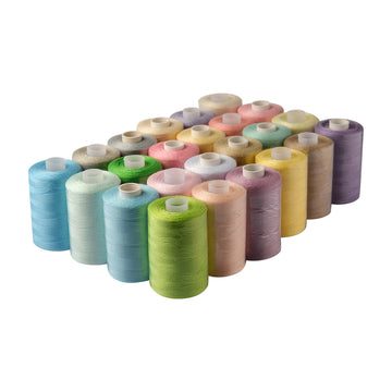 Light Colour Overlocking Thread, Pack of 24