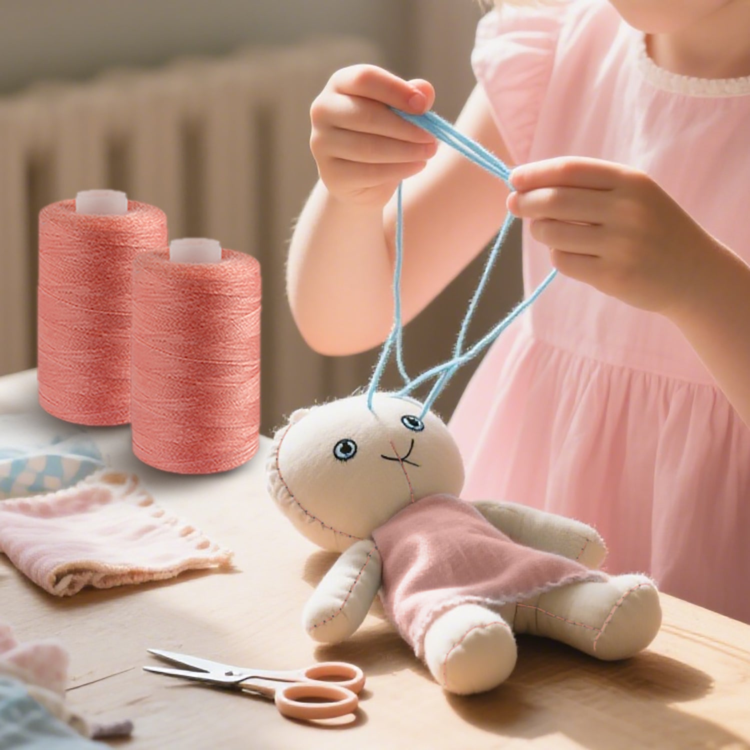 Light Colour Overlocking Thread, Pack of 24