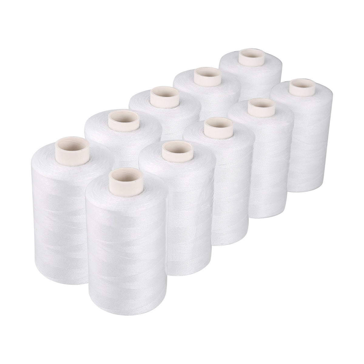 Cotton Overlocking Thread White Overlocking Thread, Pack of 10 – www.texet.com