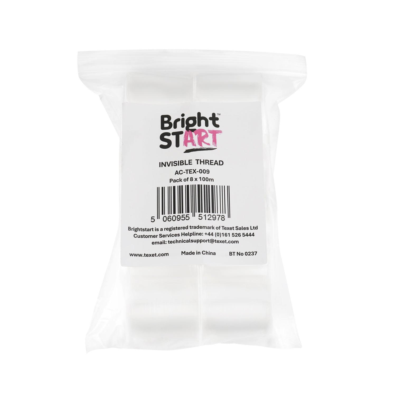 Invisible Sewing Thread, Pack of 8 x 100m