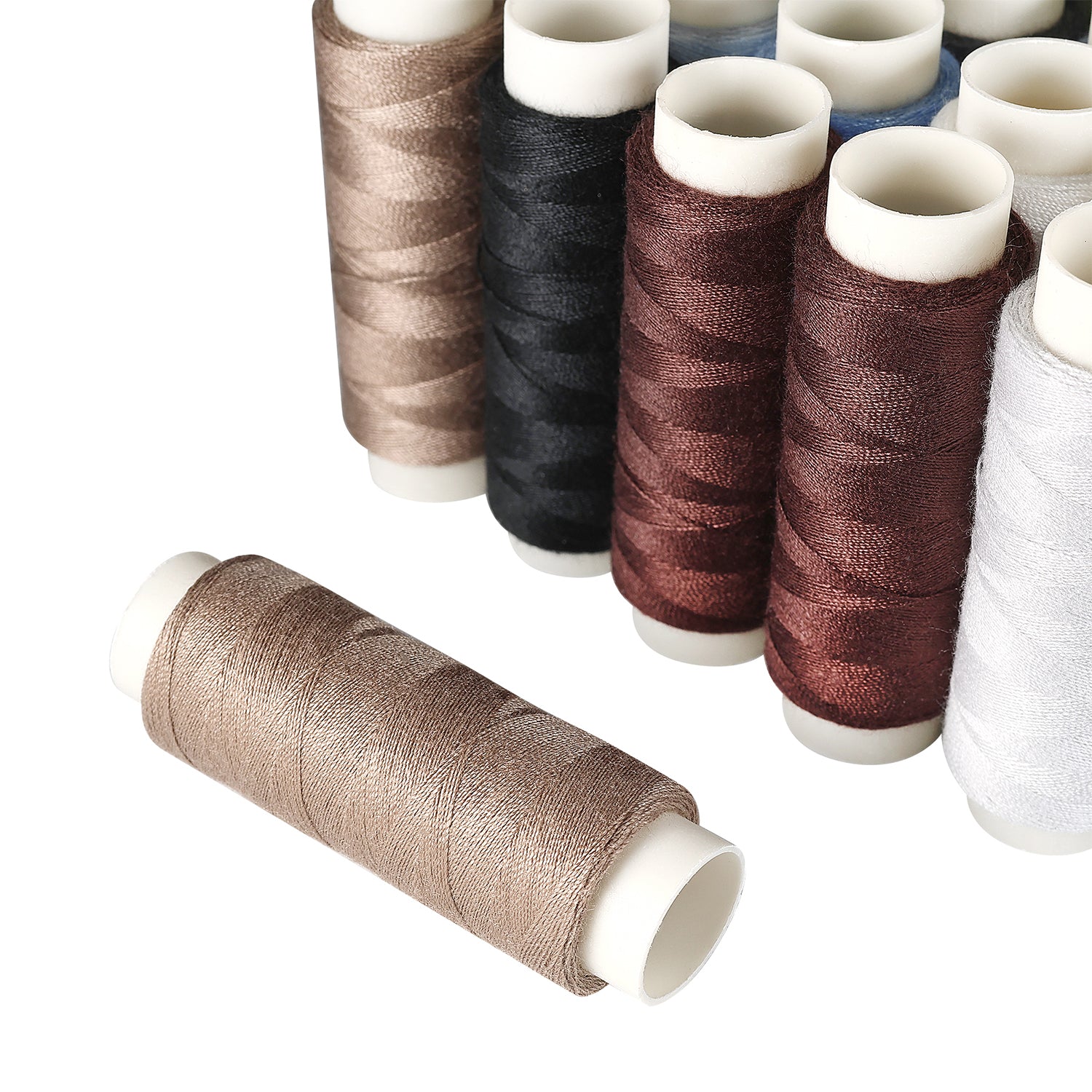 Dark Colour Polyester Thread, Pack of 36