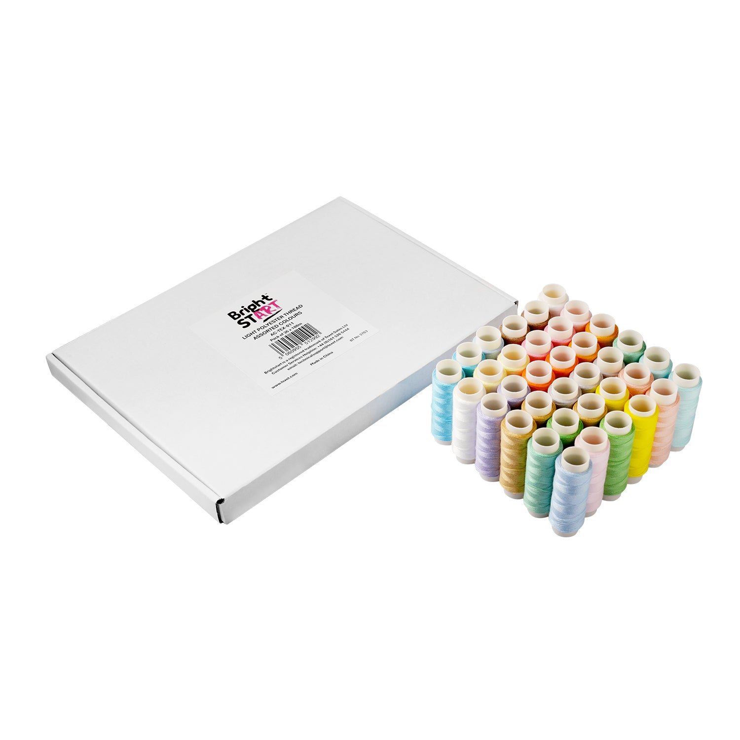 Light Colour Polyester Thread, Pack of 36