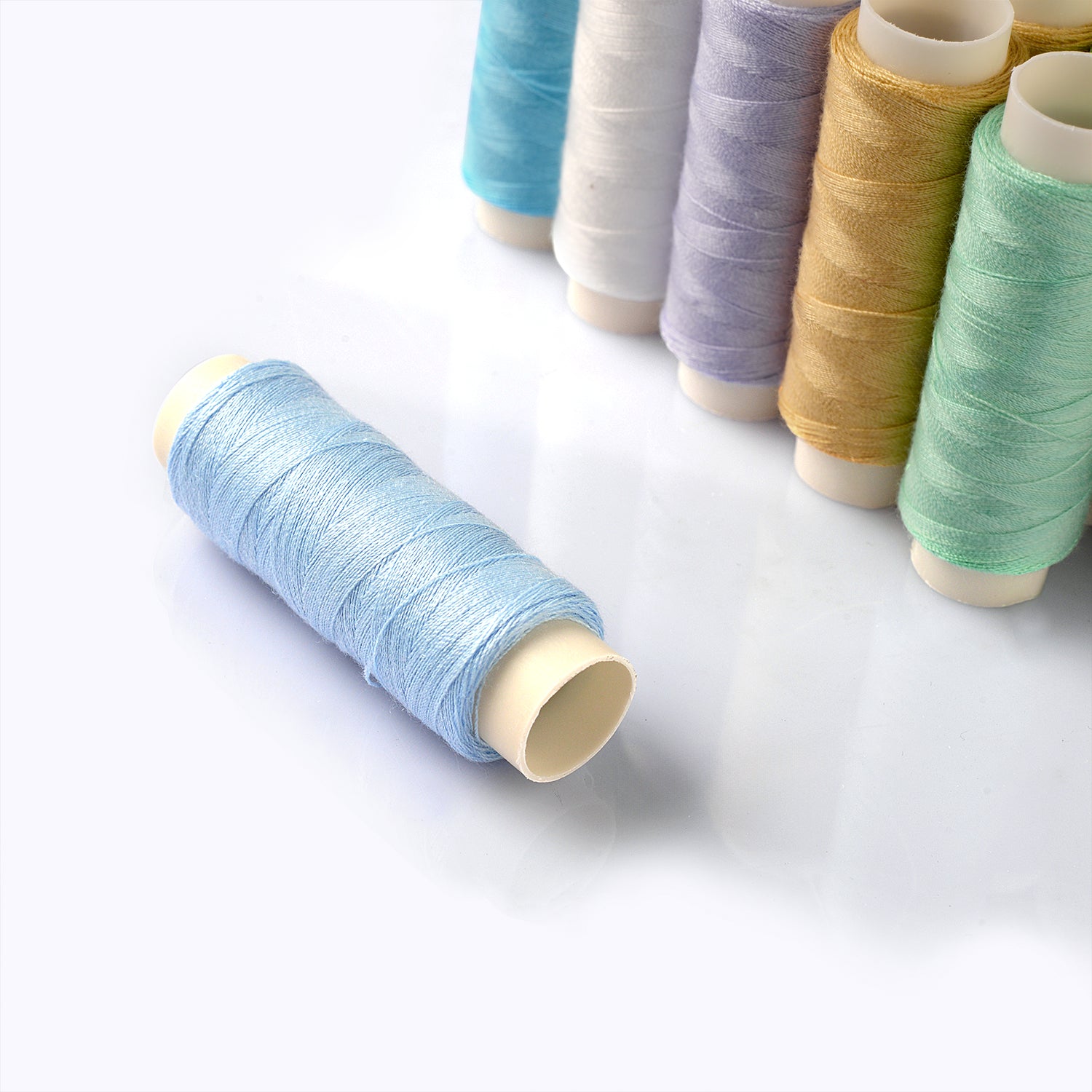 Light Colour Polyester Thread, Pack of 36