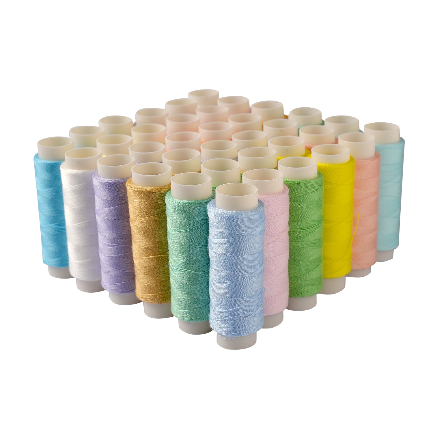 Light Colour Polyester Thread, Pack of 36