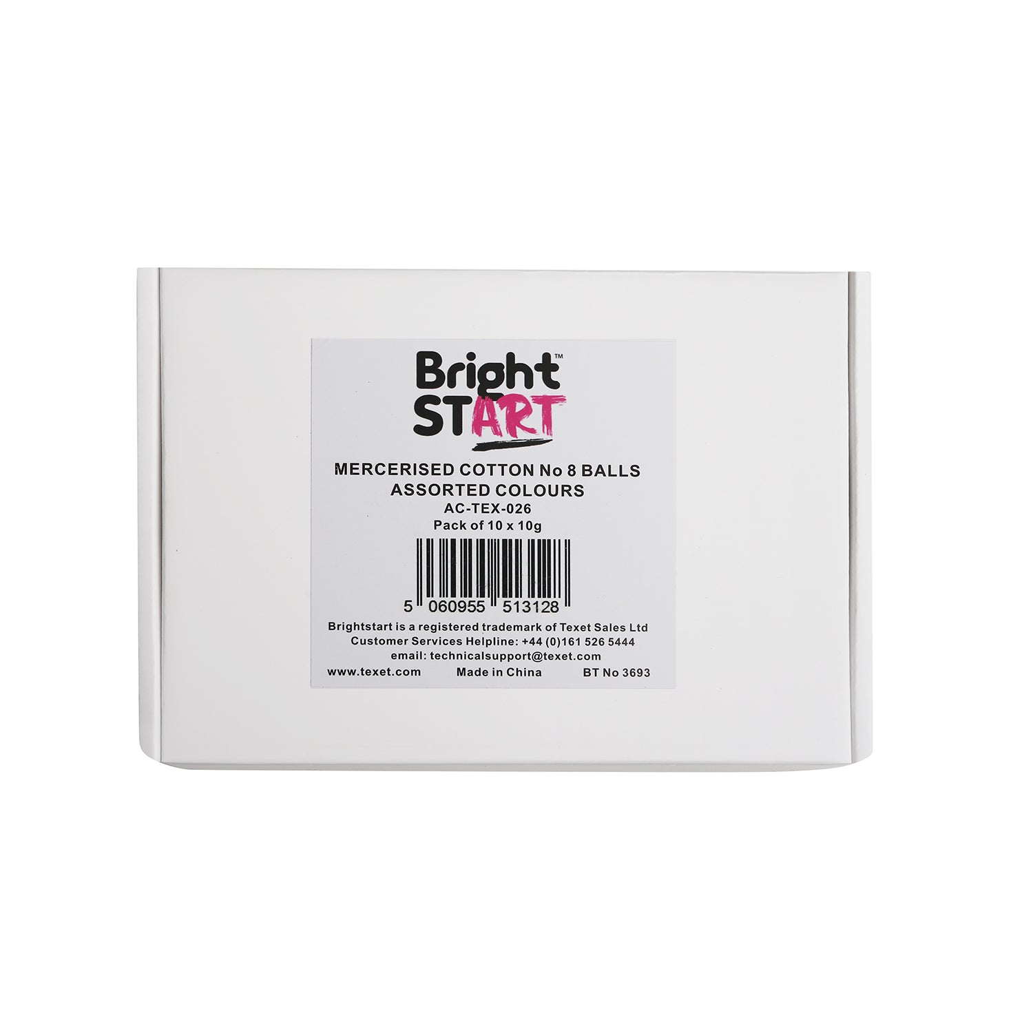 Mercerised Cotton No.8 Balls, Pack of 10