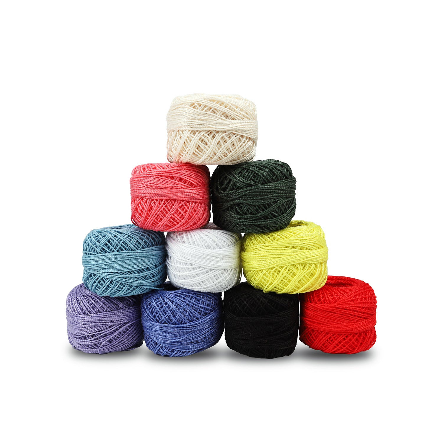 Mercerised Cotton No.8 Balls, Pack of 10