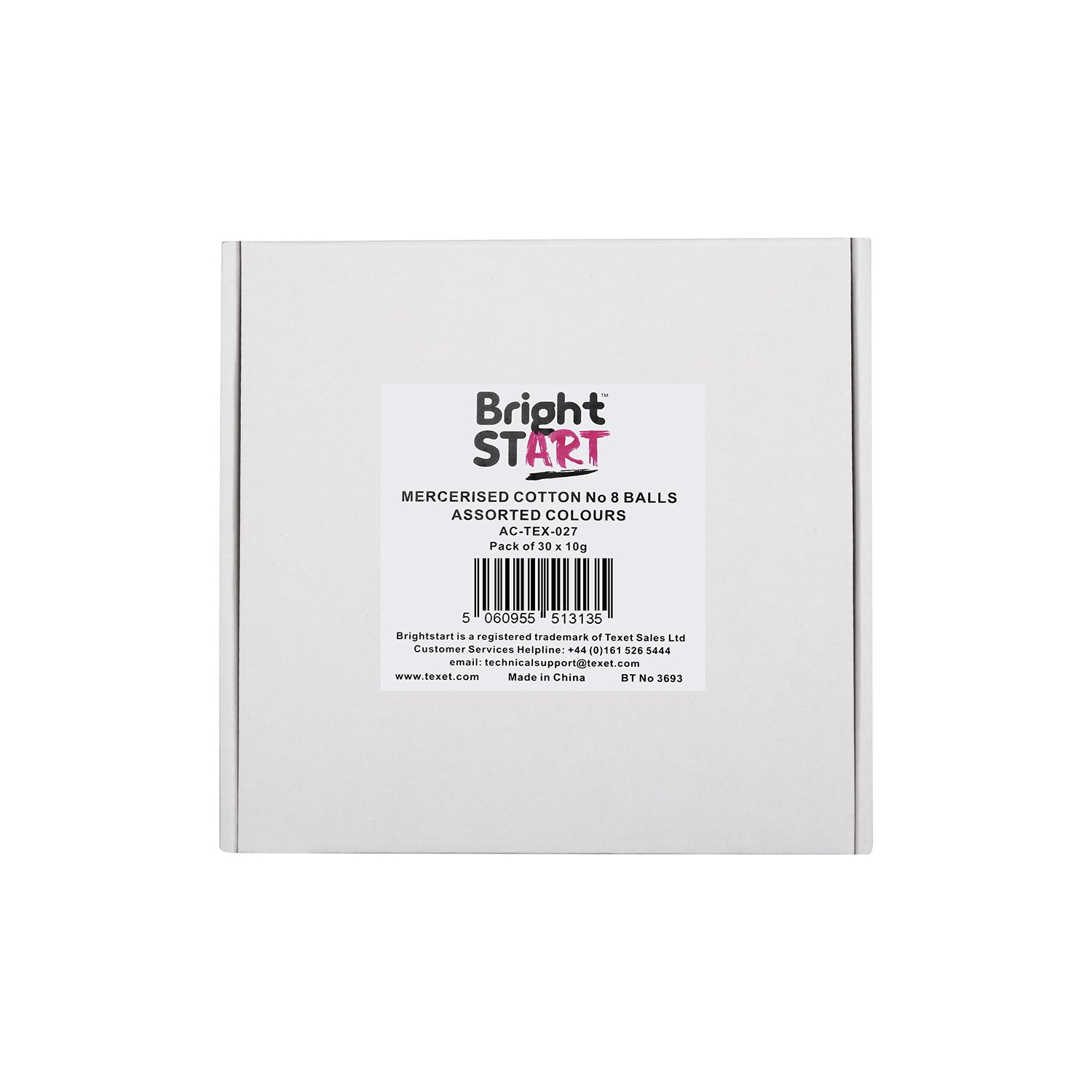 Mercerised Cotton No.8 Balls, Pack of 30