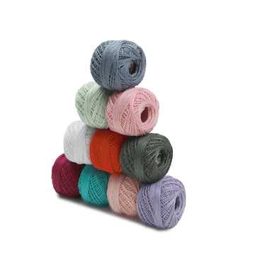 Mercerised Cotton No.8 Balls, Pack of 30