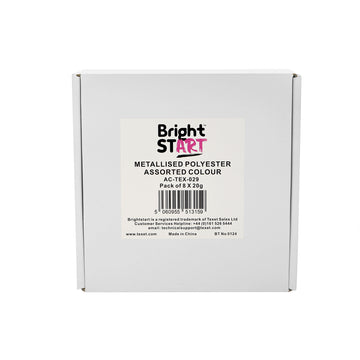 Metallised Polyester Threads, Pack of 8