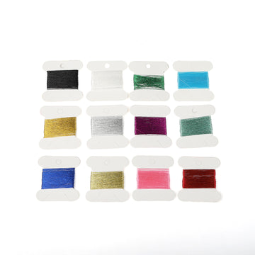 Metallised Glitter Thread, Pack of 12