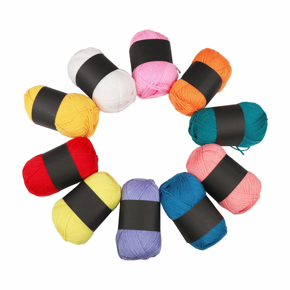 Double Knit Acrylic Yarn 100g,  Pack of 10