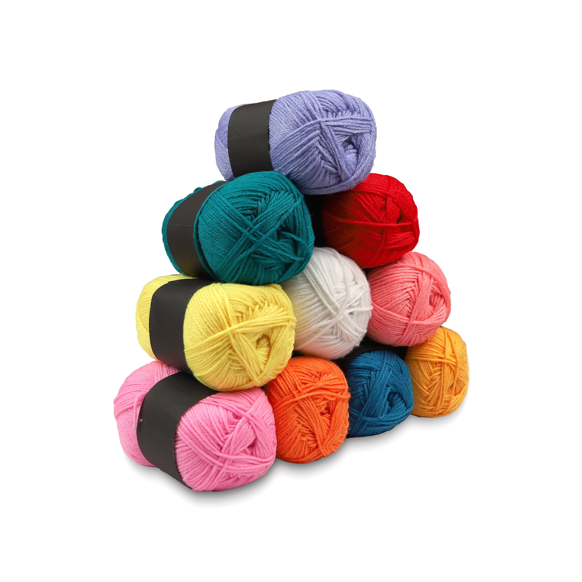 Double Knit Acrylic Yarn 100g,  Pack of 10
