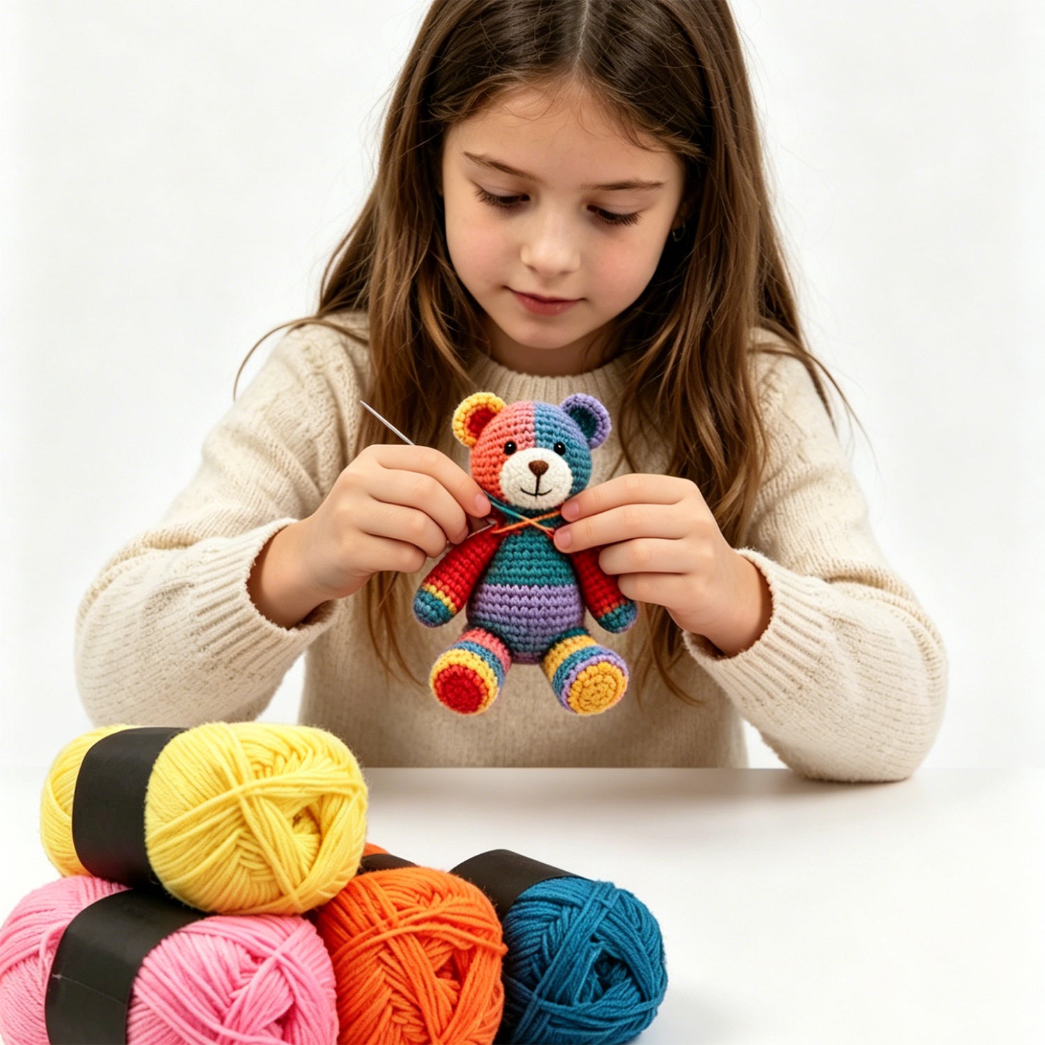Double Knit Acrylic Yarn 100g,  Pack of 10