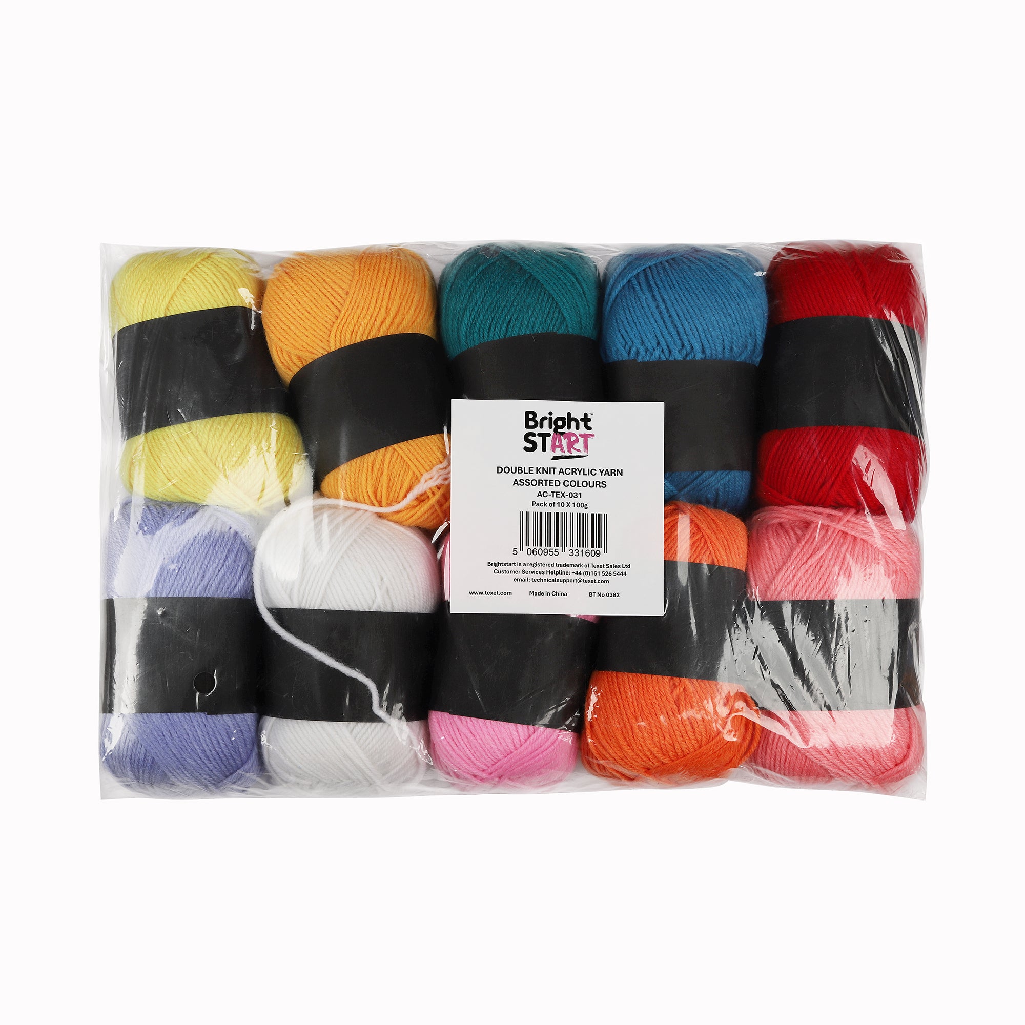 Double Knit Acrylic Yarn 25g, Pack of 20