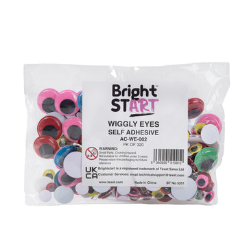 Self Adhesive Wiggly Eyes, Pack of 320